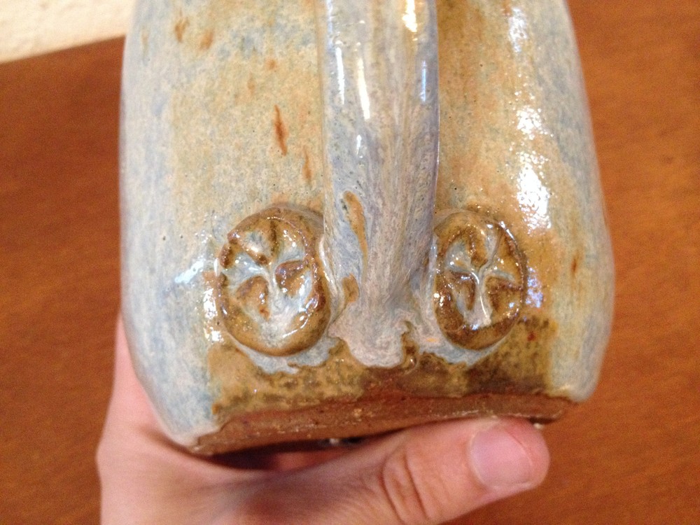 Vintage Likely Jane Reuter Hitzeman Studio Pottery Multi-Glazed Pitcher