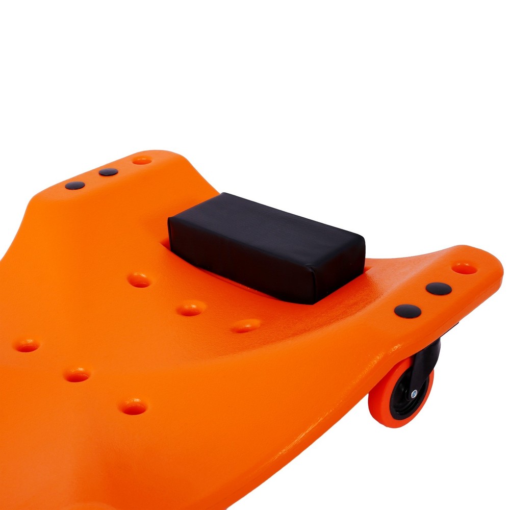 Plastic Creeper 48" HDPE 440LBS Capacity w/Headrest & Dual Tool Trays