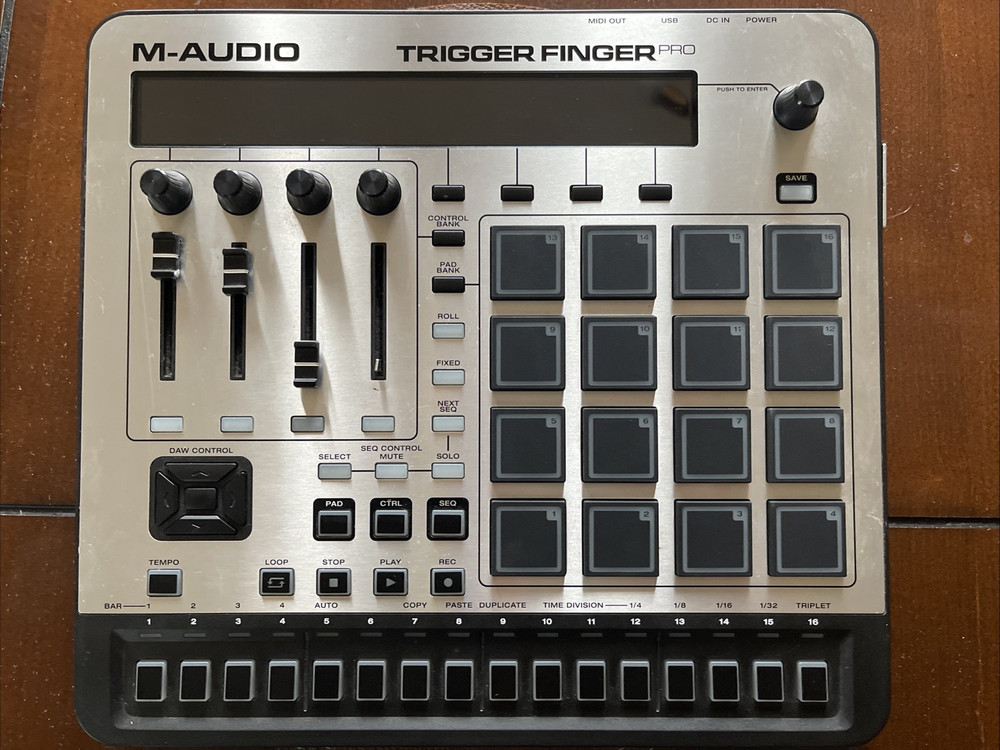 M-Audio Trigger Finger Pro - USB MIDI Controller - Tested WORKS - No Power Cord