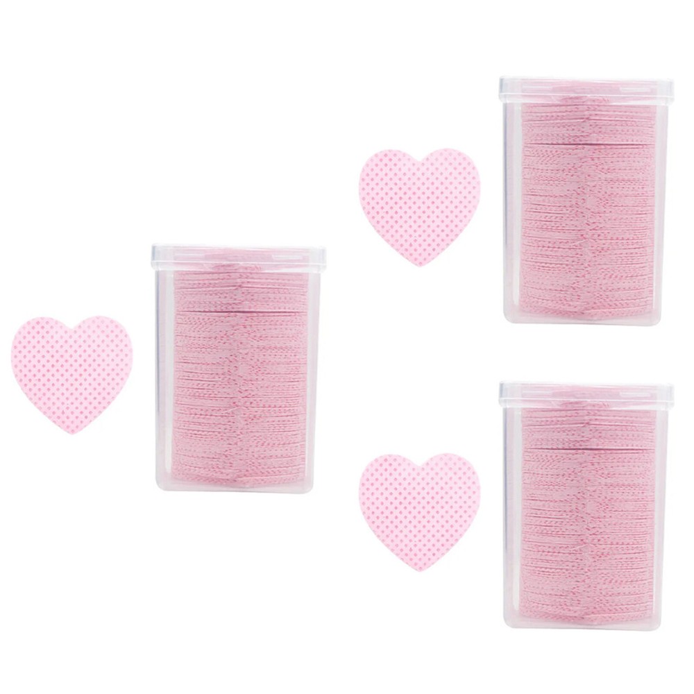 600Pcs Multi-functional Gentle Heart Shaped Cotton Pads Makeup Gadget Accessory