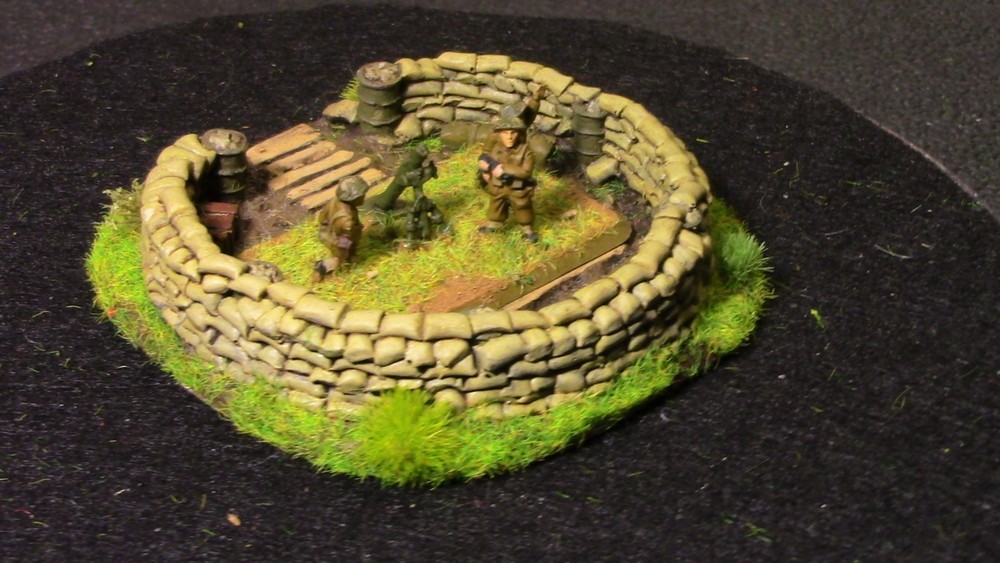 🔥 15mm Pro-Painted Baueda WW2 Mortar Pit