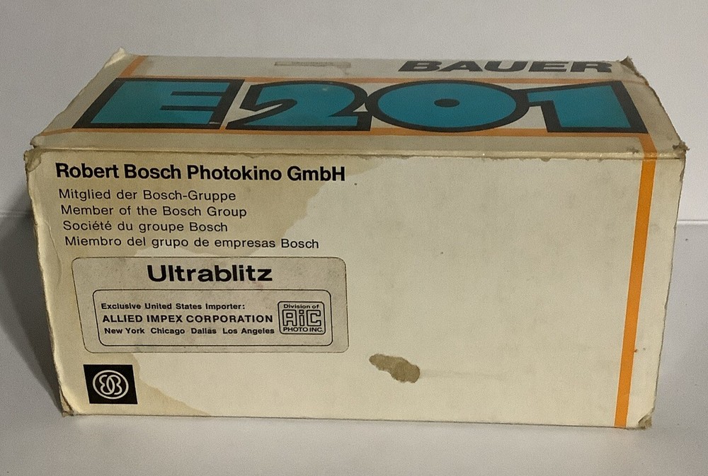 Vintage Ultrablitz Bauer E201 Autoblitz Flash, Germany *NOS*