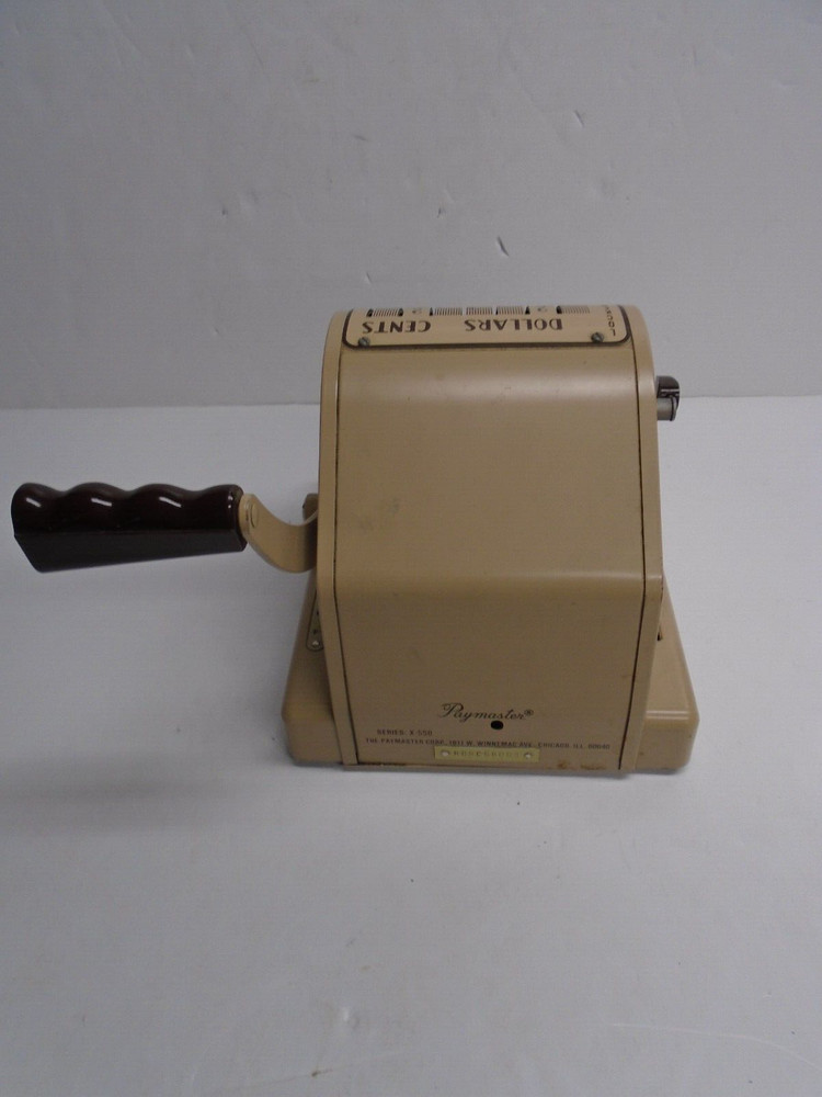Vintage PAYMASTER CHECK PRINTER - Series X-550 - IT WORKS!