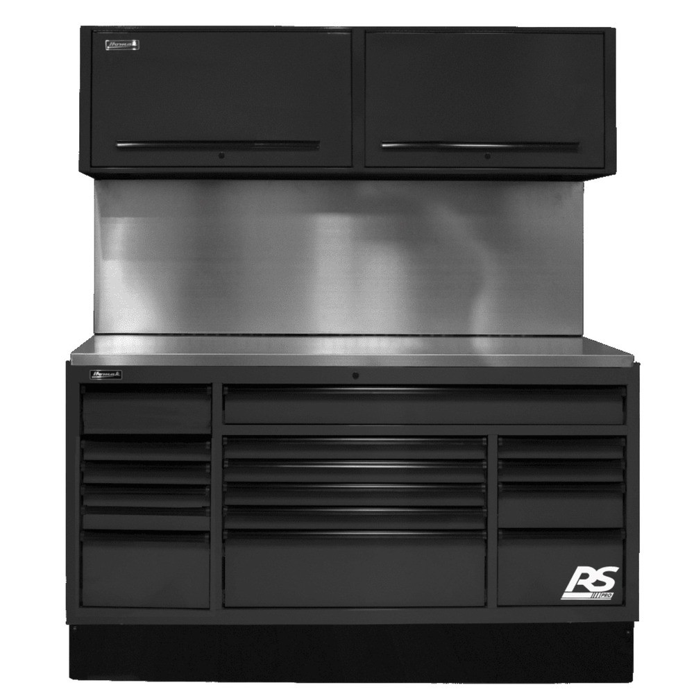 Homak BKCTS72003 72" CTS Kit w/Solid Backsplash - BLK New