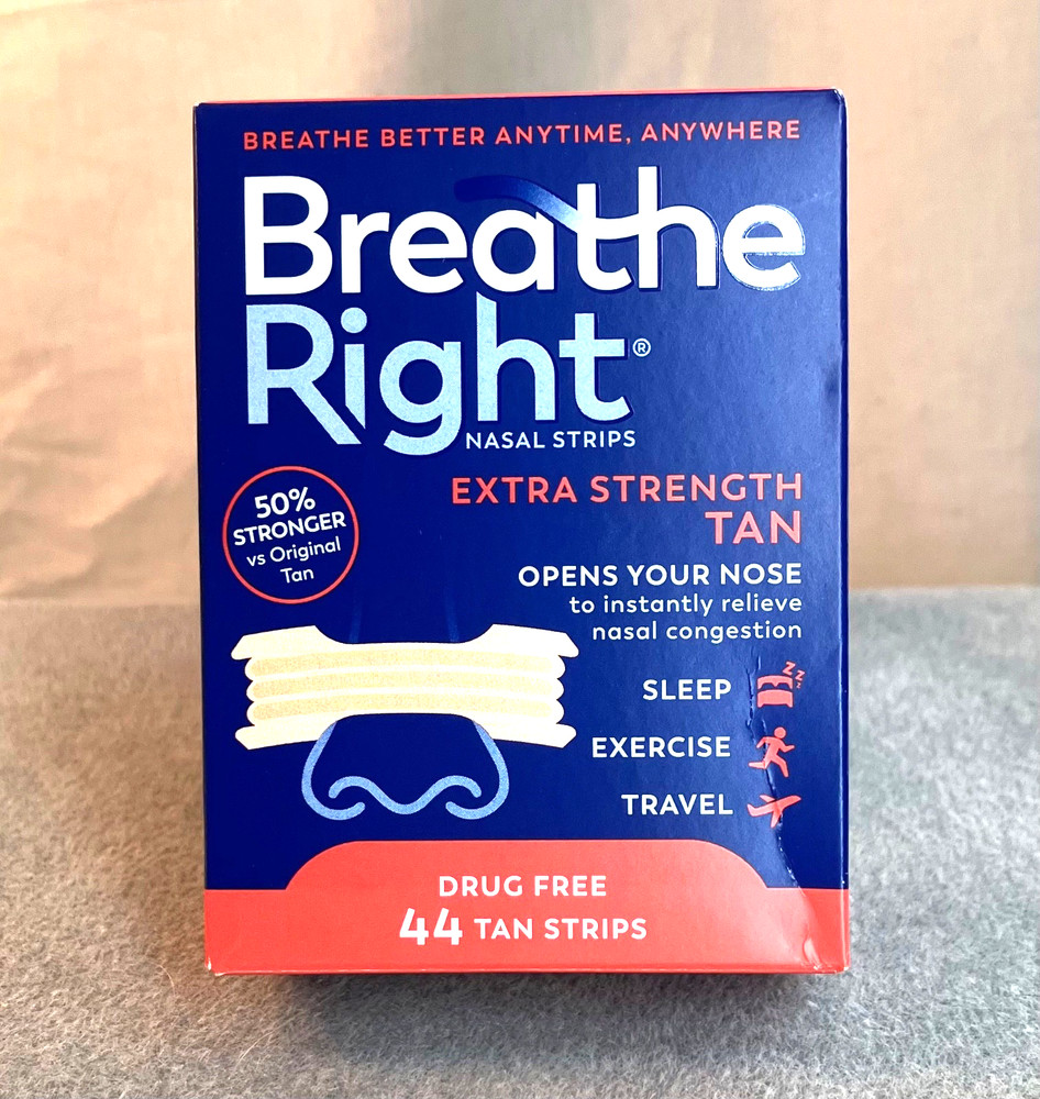 Breathe Right Nasal Strips Extra Strength Tan 44 Count 2 Boxes =88 Pcs Exp 07/30