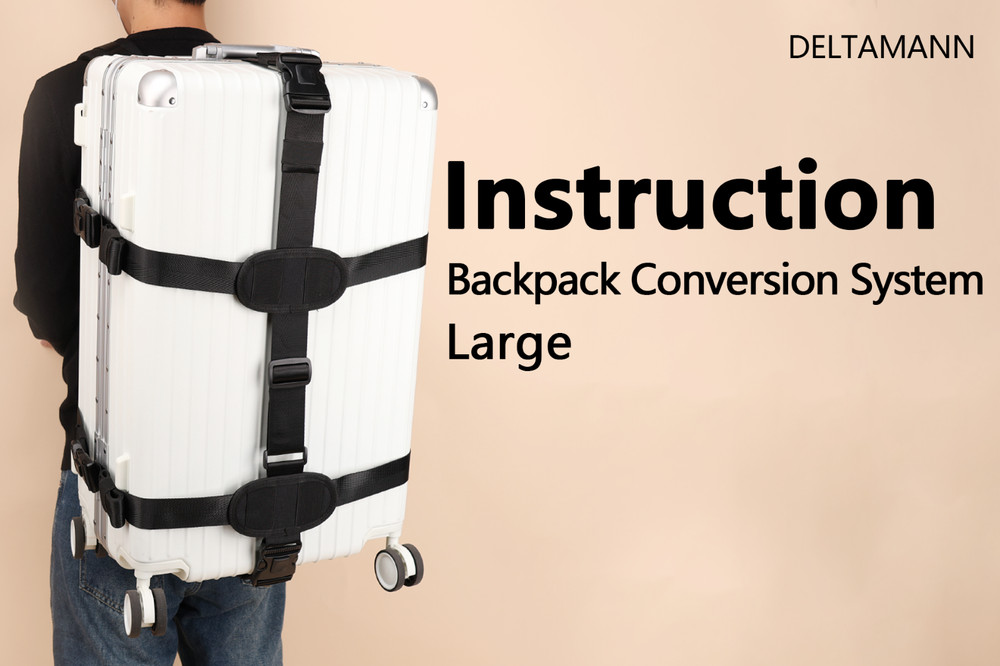 Heavy Duty Backpack Conversion Straps for Hard Shell Case Suitcase Luggage - L