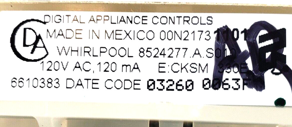 OEM Whirlpool Range Control 8524277 1-Year Guarantee ⭐Free Same Day Ship⭐