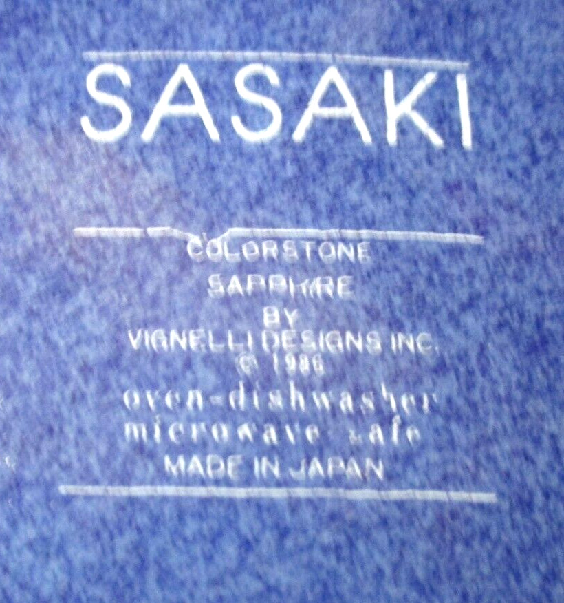 SASAKI - Colorstone, SAPPHIRE Dinner Plate(s); Numerous; Excellent Plus