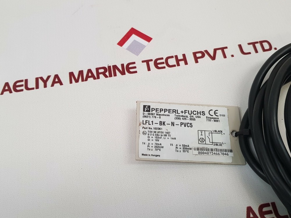Pepperl+fuchs lfl1-bk-n-pvc5 ball type float switch