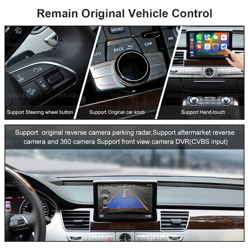 Wireless Carplay Android Auto Interface Retrofit Decoder For Audi A8 2011-2017