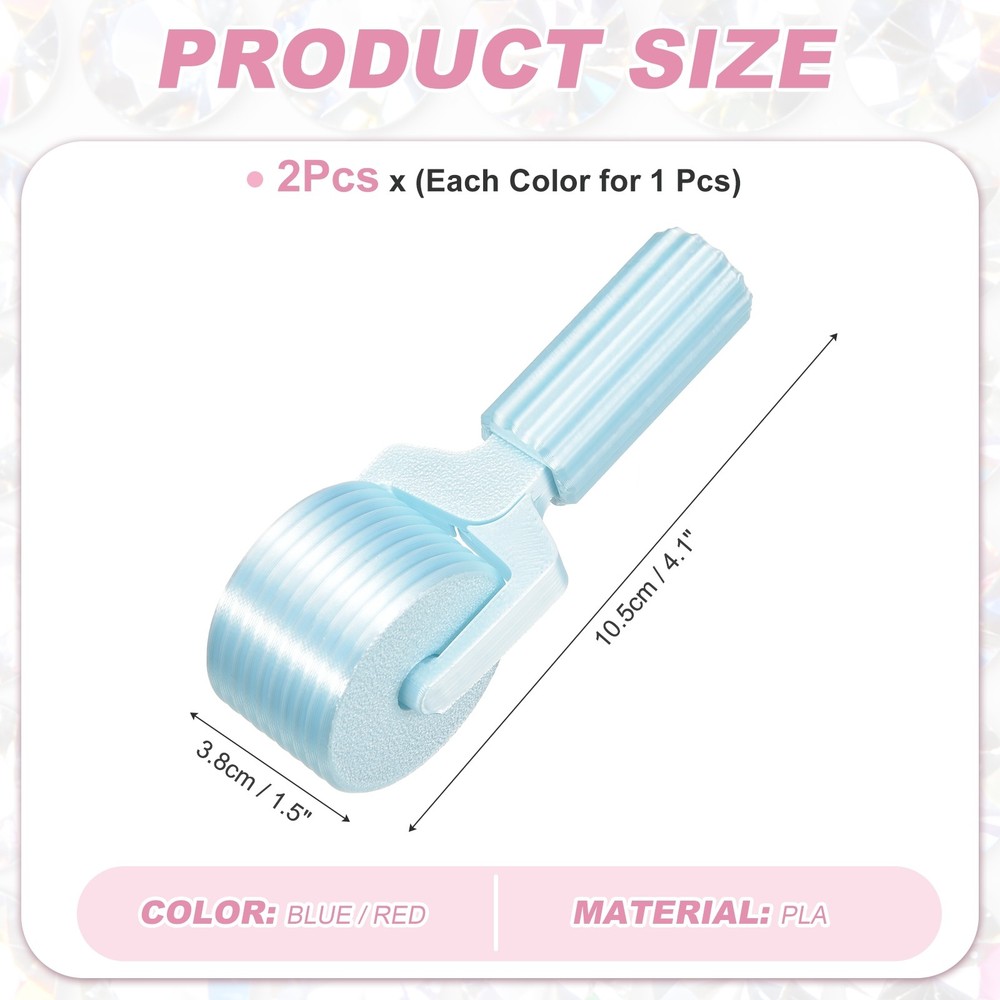 2Pcs Diamond Art Roller, Detachable Diamond Paint Tools(Red/Blue)