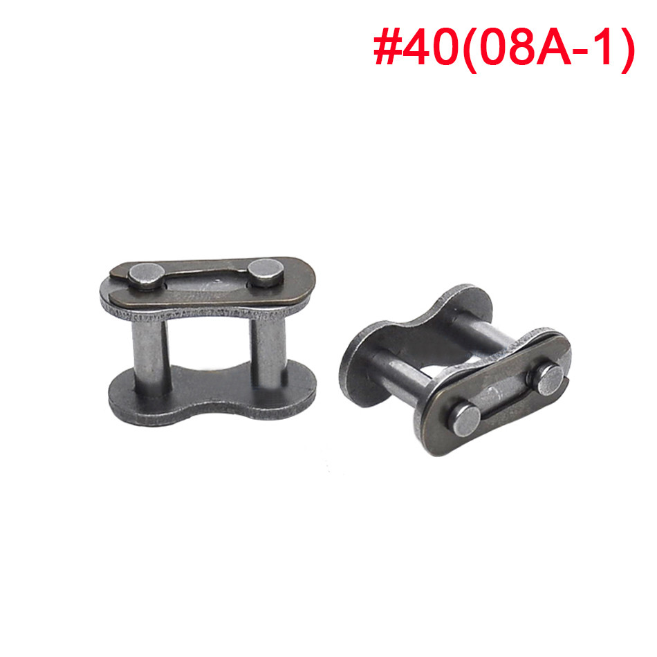 10Pcs #40 Roller Chain Connector Link Full Link 08B/08A For #40 Roller Chain