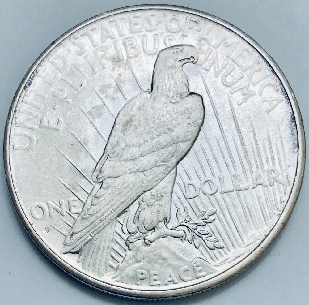 1934-D Peace Silver Dollar AU Details