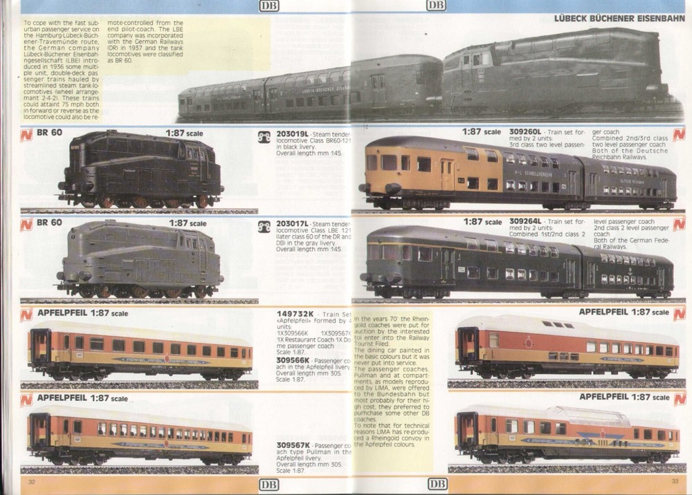 catalogue LIMA EURO PROGRAM 1990 HO 1/87 E dd