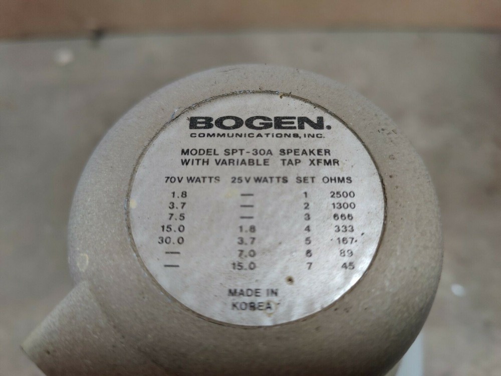 Permanent Magnet Horn Loudspeaker SPT30A Bogen Communications 30W