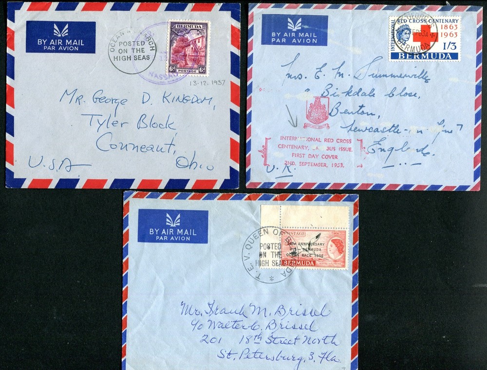 BERMUDA: (17150) RED X/OCEAN MONARCH/CANCEL/COVERS