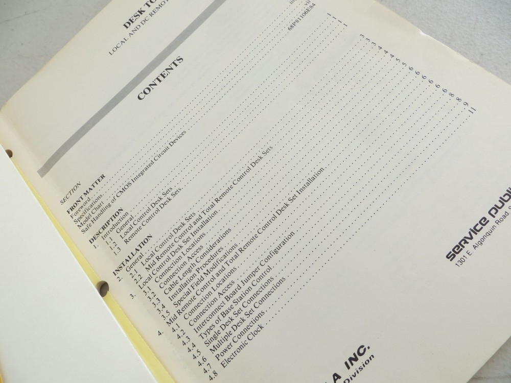Motorola Series-80 Desk Top Controller Instruction Manual