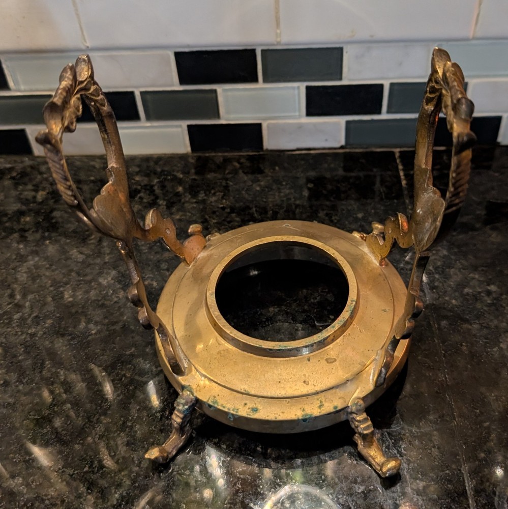 Tilting Brass Teapot- Kettle Burner/ Warming Stand