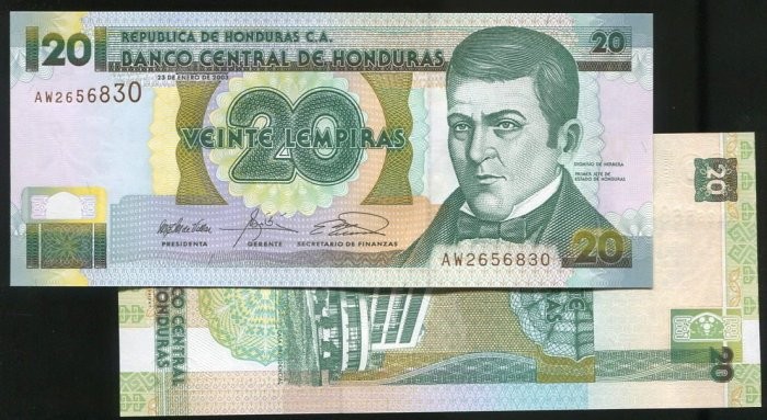 HONDURAS    P87b , 20-LEMP. , 2003 ,  UNC