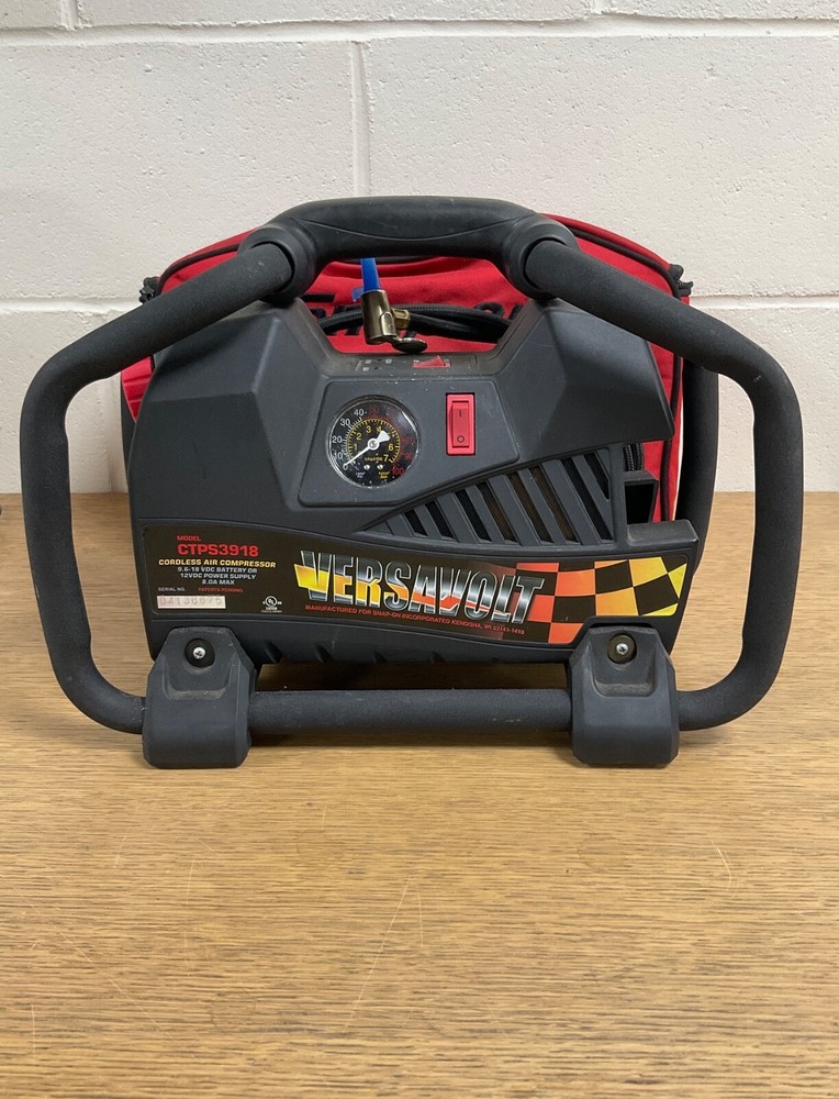 Snap-On Versavolt Model CTPS3918 Cordless Air Compressor & Case & Light