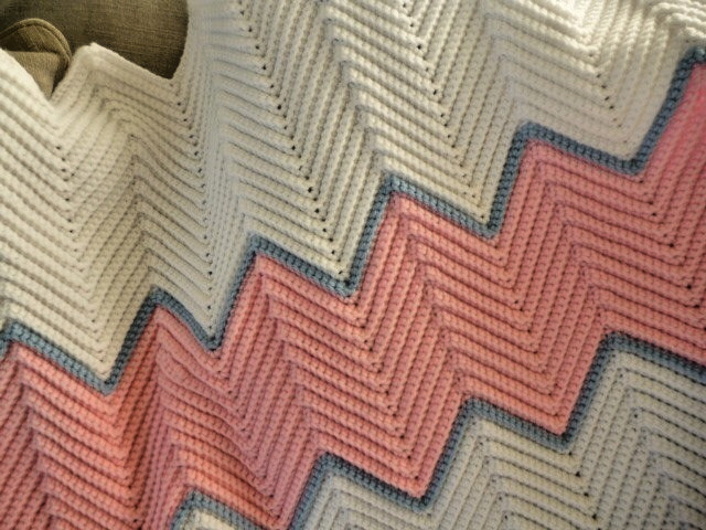 Handmade crochet blanket for cot