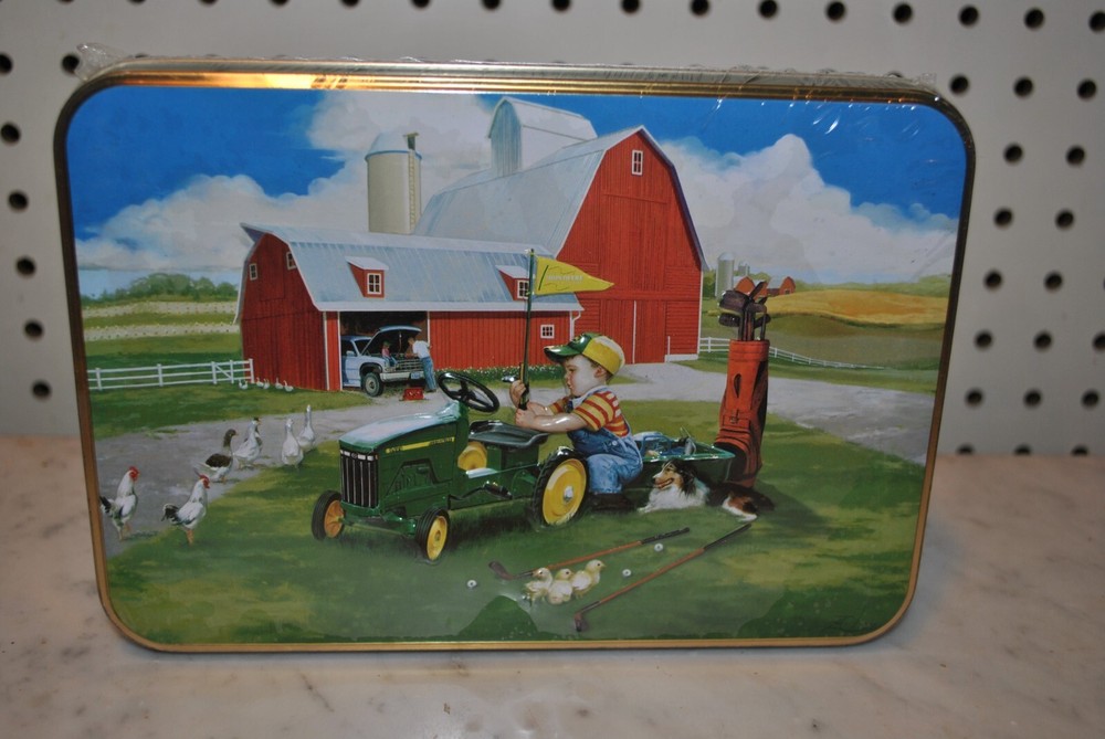 John Deere Golf Balls, Tees, Divot Tool & Collector Tin Set, NEW