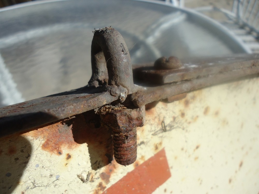 Large Antique Hand Wrought Iron Sign & Bracket