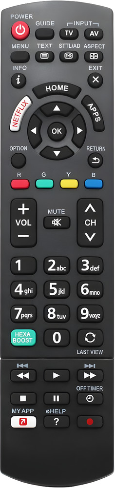Exact Replacement TV Remote Control for All Panasonic TV Models