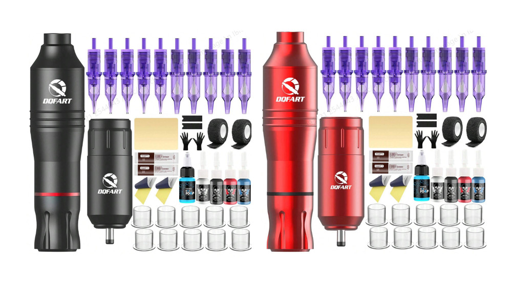 Wireless Tattoo Kit Complete for Beginners Pen Machine with Power Supply