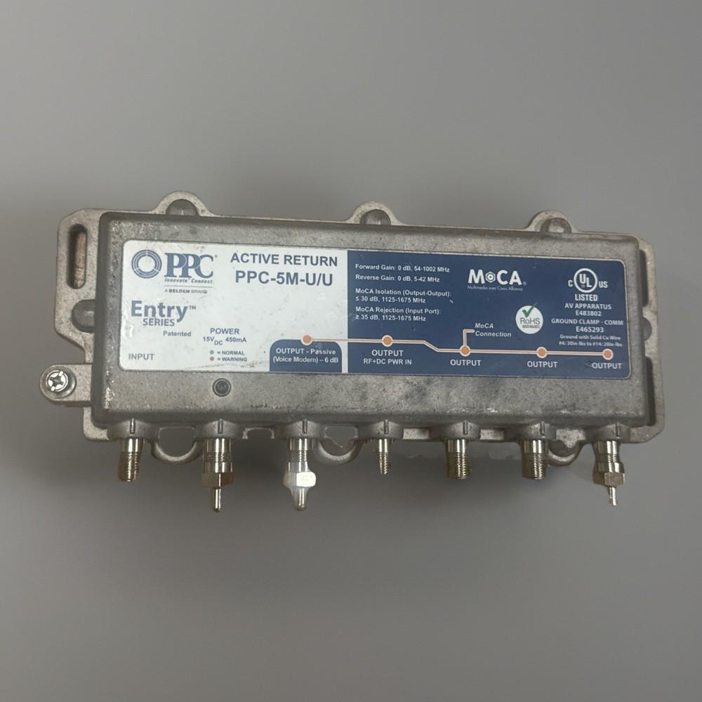 🔥 PPC-5M-U/U Active Return Amplifier w/ CommScope Adapter MoCA NEW 🔥