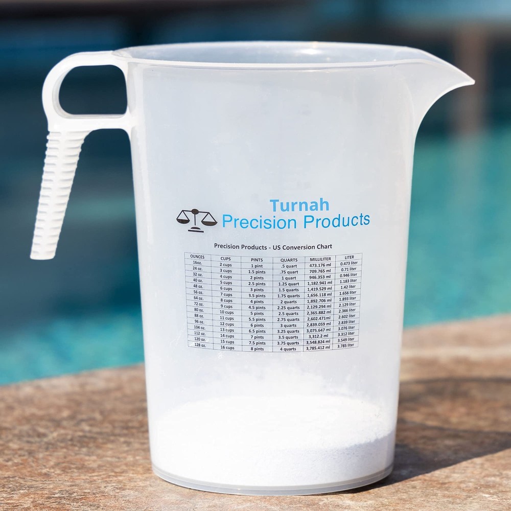 One Gallon 128oz Measure Pitcher - Convenient Conversion 128 oz, Translucent