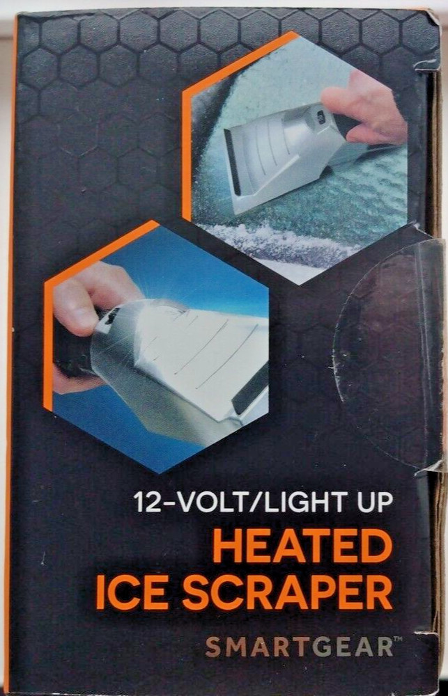 SMARTGEAR Light-Up Heated Ice Scraper 12V - 15ft Cord - Squeegee Function