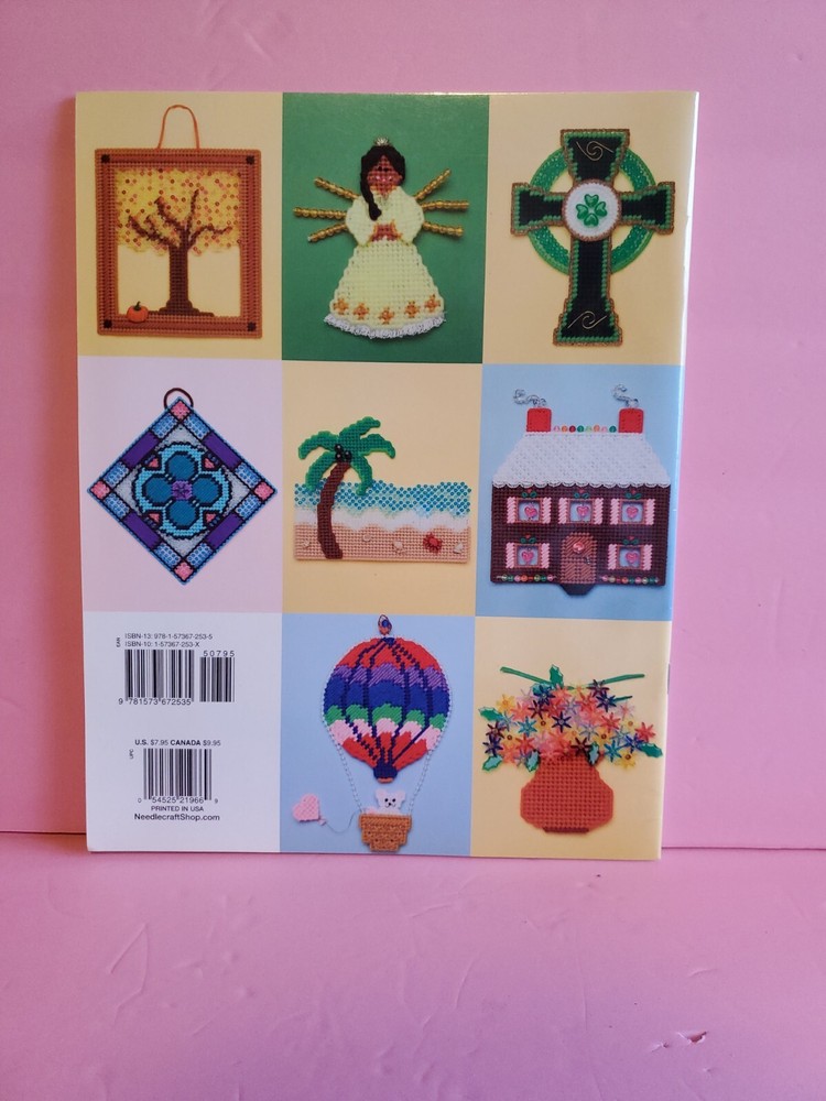 BEADED SUNCATCHERS plastic canvas pattern 16 design 2006 craft booklet