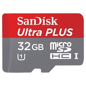 SanDisk - Ultra PLUS 32GB microSDHC UHS-I Memory Card