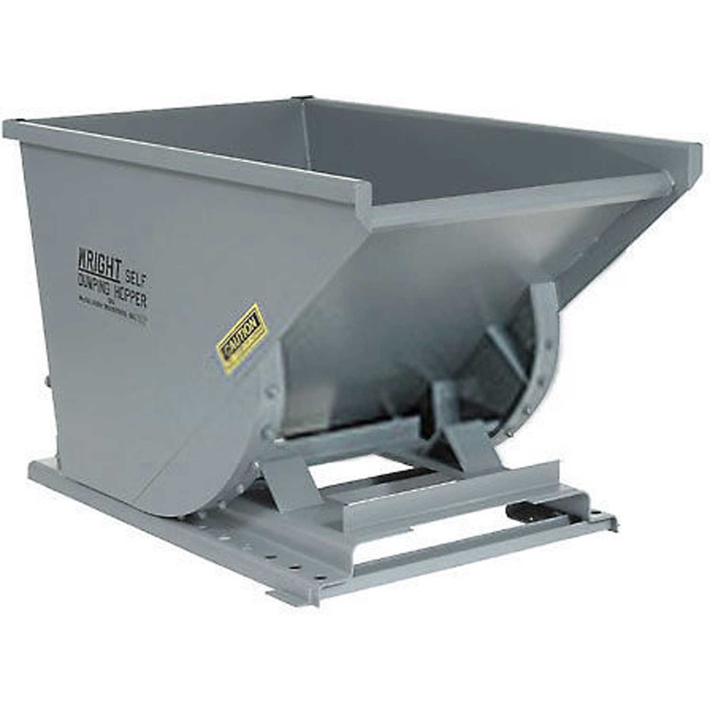 Wright 1 Cu Yd Gray Heavy Duty Self Dumping Forklift Hopper