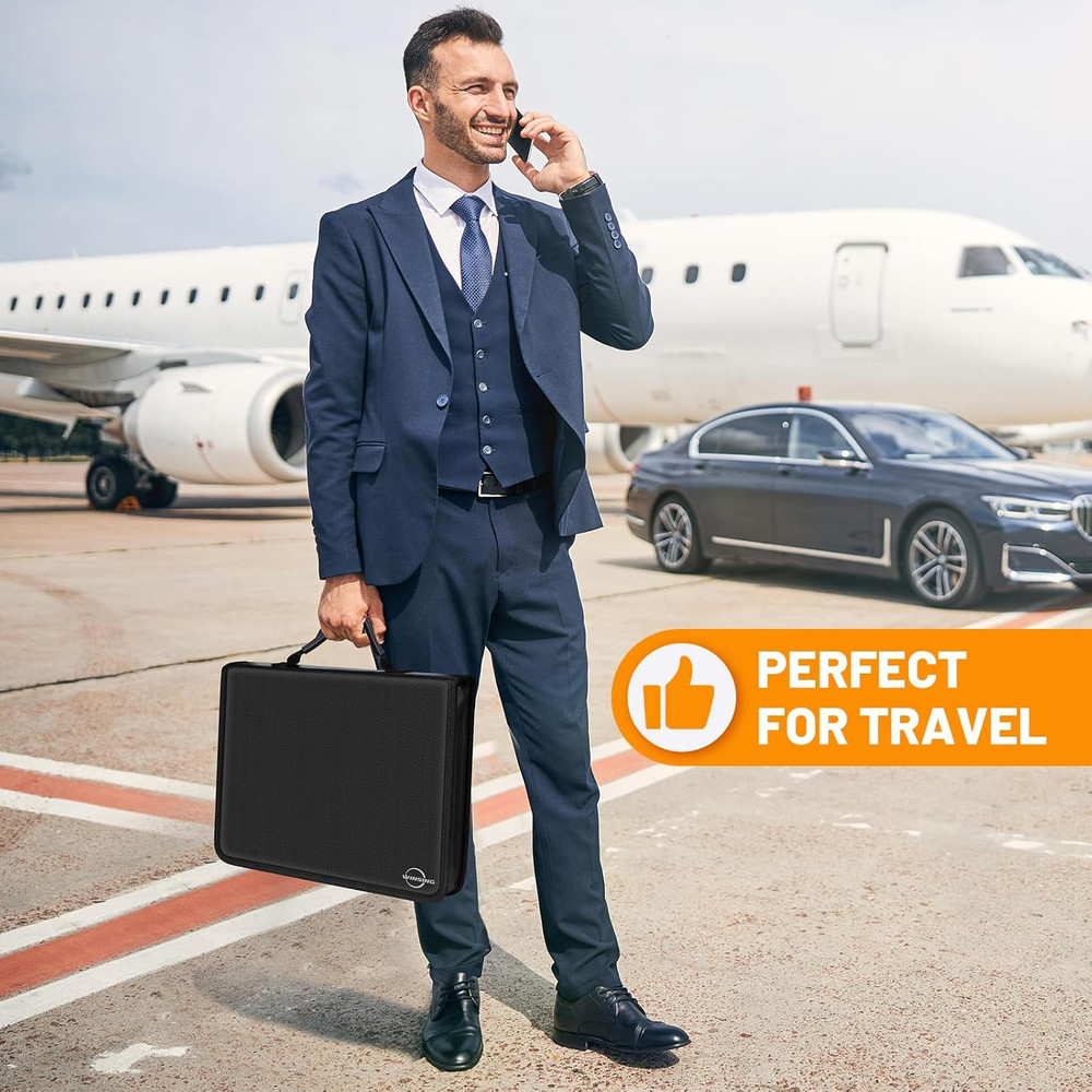 Accordion File Organizer-13 Pocket Fireproof Expanding Document Folder with Hand