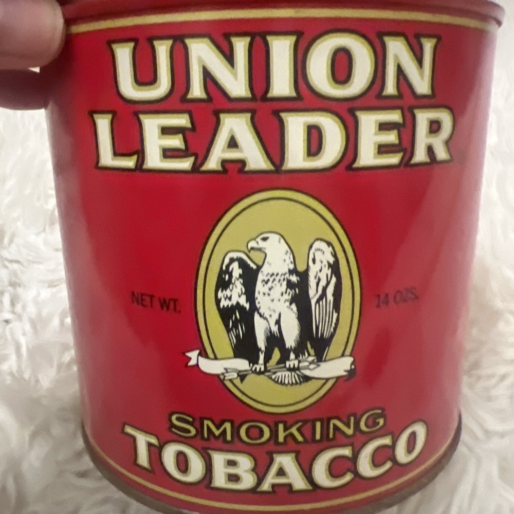 Vintage Union Leader Red Tin