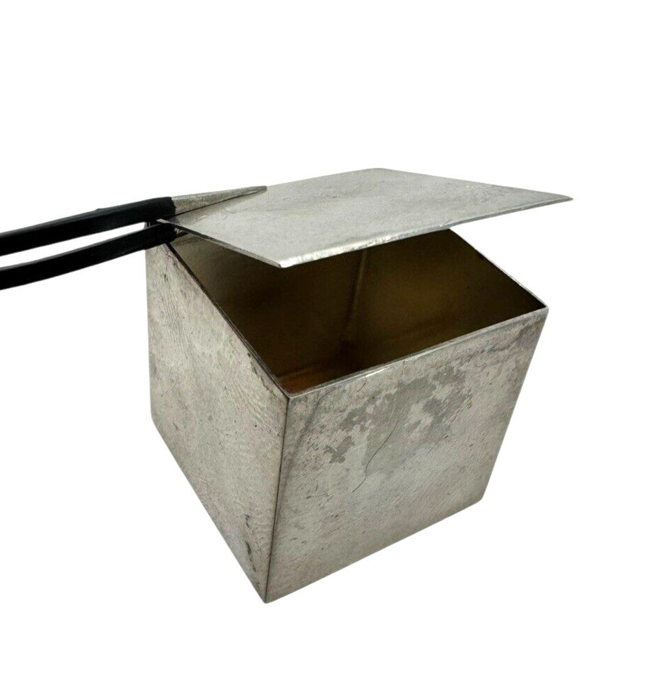 Tiffany & Co Sterling Silver Italy Hinged Trinket Pill Box Cube