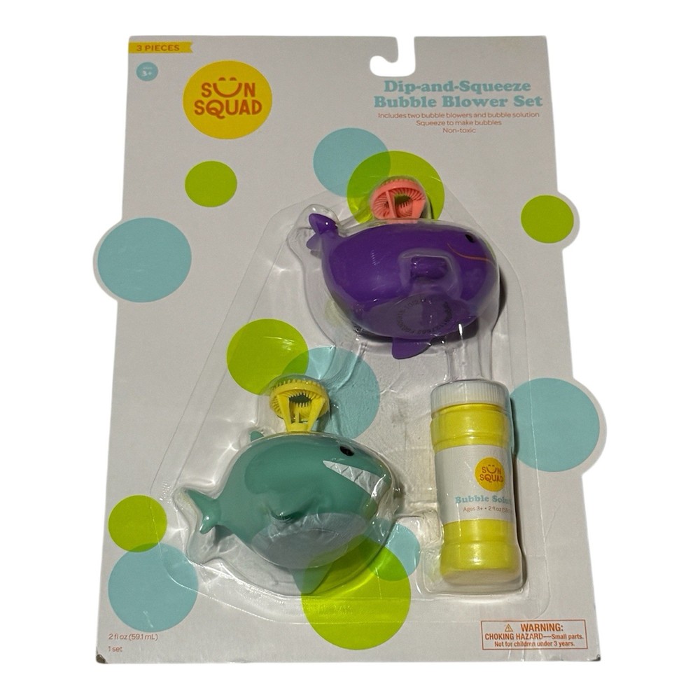 SUN SQUAD DIP AND SQUEEZE BUBBLE BLOWER SET