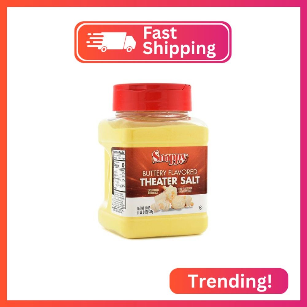 Snappy Buttery Flavored Popcorn Salt, 19 oz