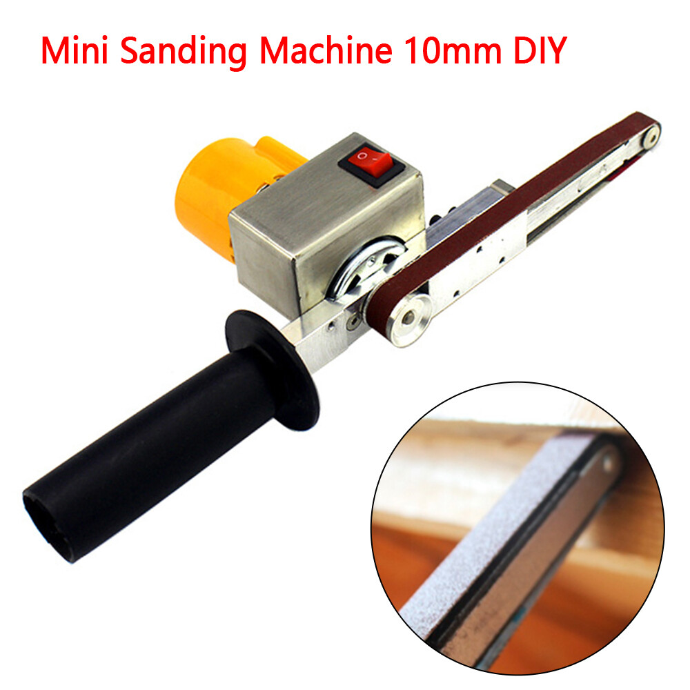 Hand-held Electric Belt Sander Mini Grinder Small Machine With 10* Sanding Belts