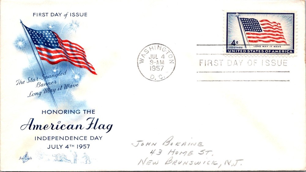 FDC 1957 SC #1094 Artcraft Cachet - Washington DC - Single - J4647