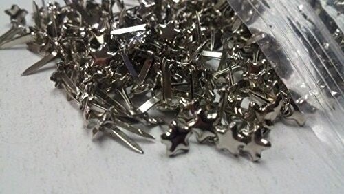 Mini Brads - Silver Stars - 100ct