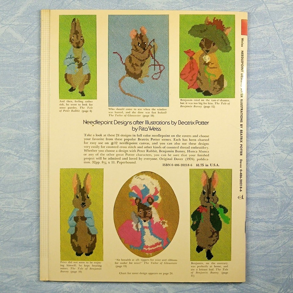 Dover Needlepoint Designs After Illustrations By Beatrix Potter