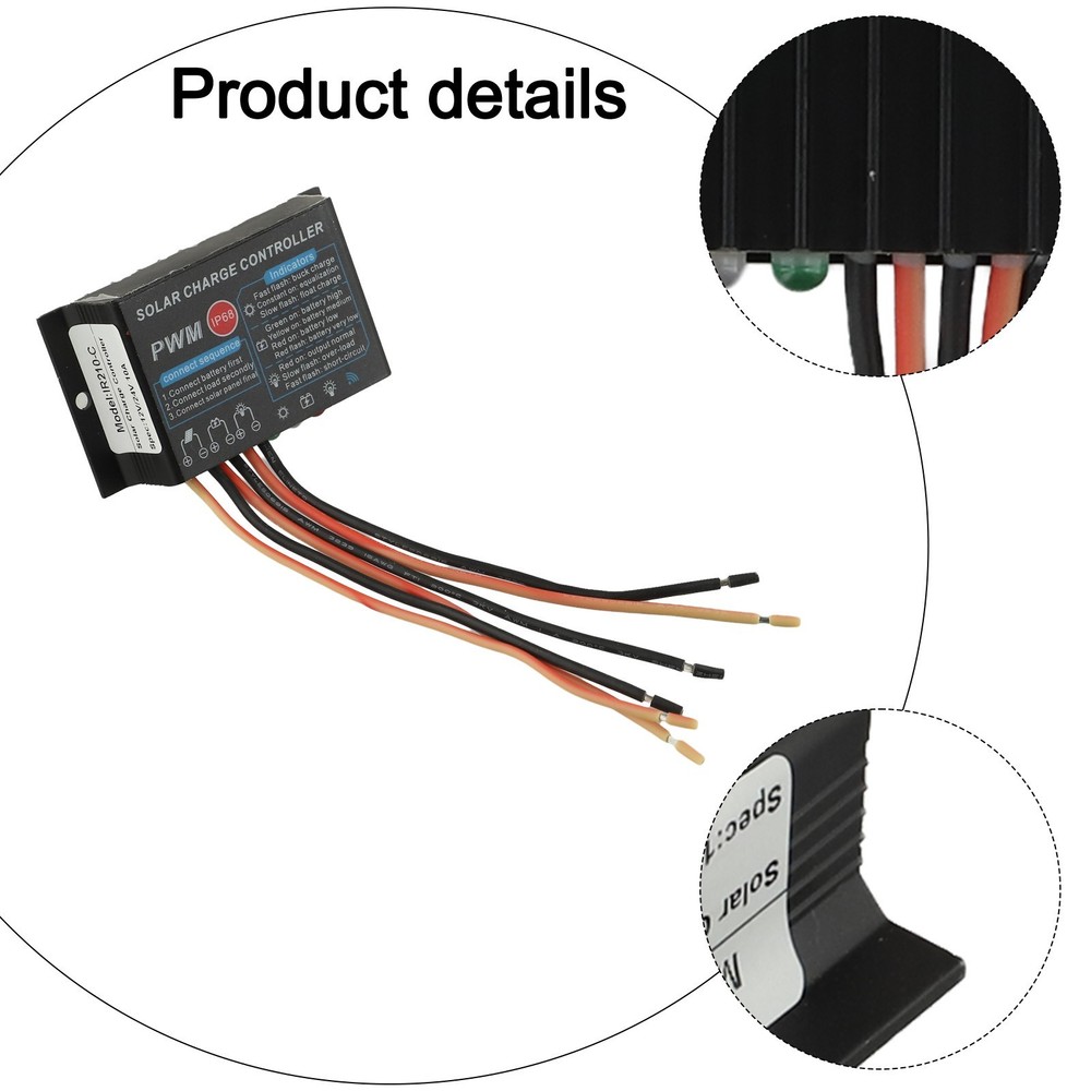 Solar Charge Controller 10A IP68 Waterproof for Efficient Energy Management