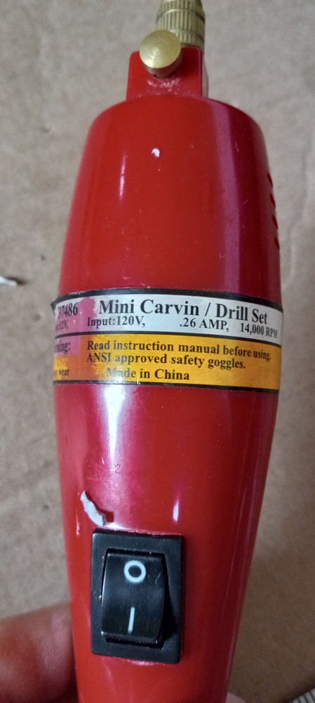Mini Drill & Approximately 100 Bits for Wood Carving, etc. - Used