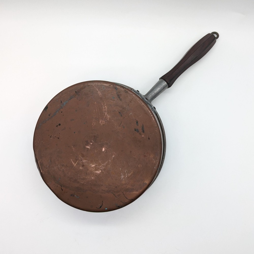 Copper Aluminum pan with wooden handle