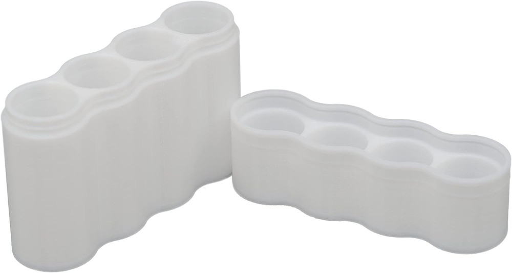 2 Pack AA Battery Case Soft Durable Material Holds 4 Batteries New