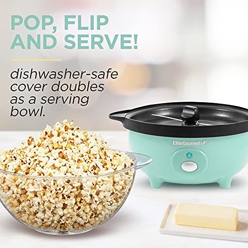 Automatic Stirring Popcorn Maker Popper, Electric Hot Oil Popcorn Machine Mint