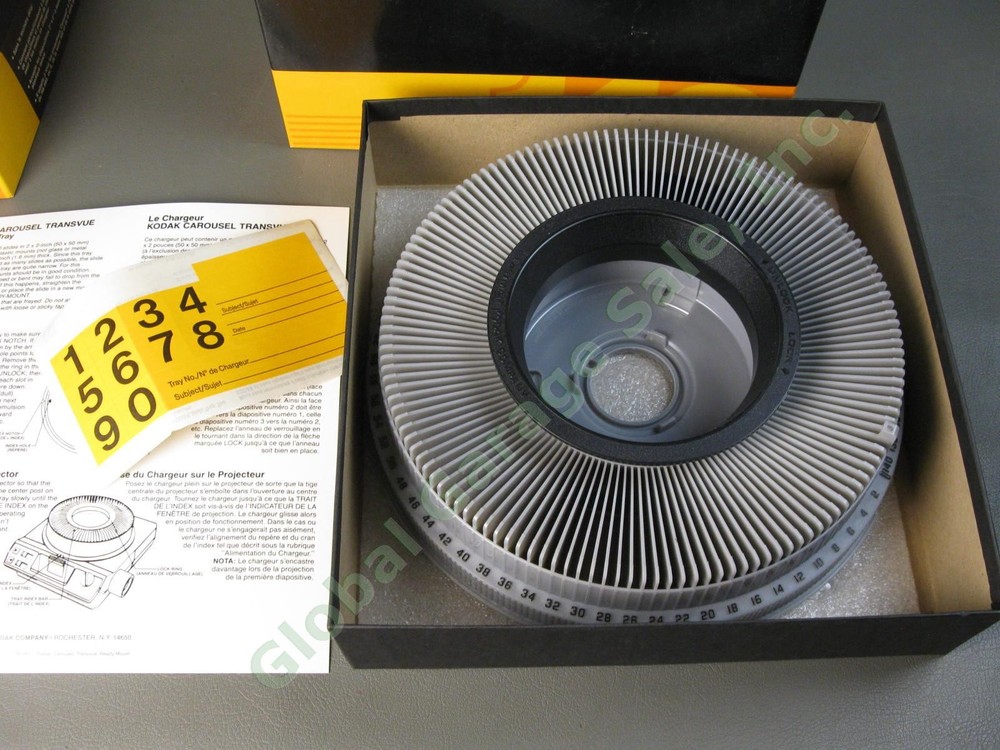 5 Kodak Carousel Transvue 140 Slide Projector Trays EC40 Stack Loader EXCELLENT